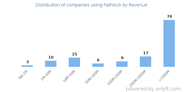 Pathlock clients - distribution by company revenue