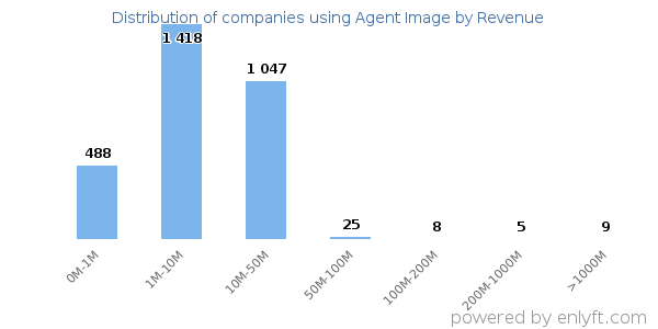 Agent Image clients - distribution by company revenue