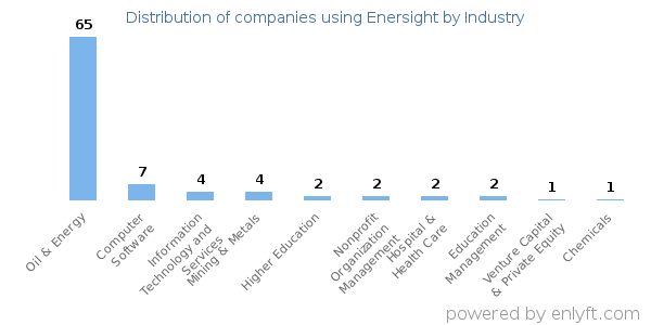 Companies using Enersight - Distribution by industry