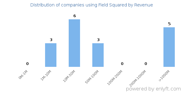 Field Squared clients - distribution by company revenue