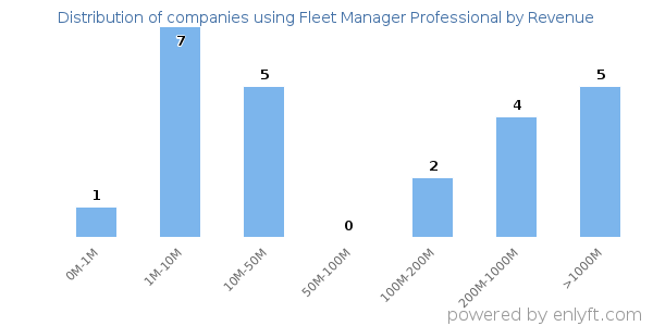 Fleet Manager Professional clients - distribution by company revenue