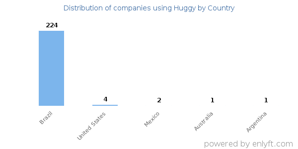 Huggy customers by country