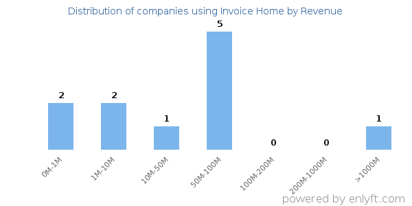 Invoice Home clients - distribution by company revenue