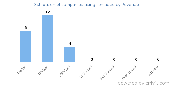 Lomadee clients - distribution by company revenue