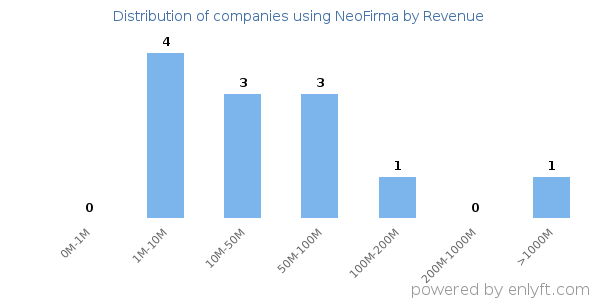NeoFirma clients - distribution by company revenue