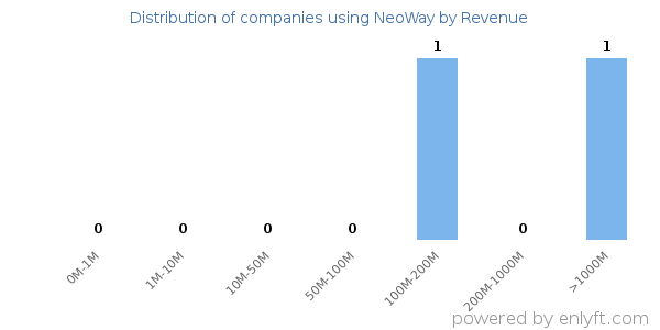 NeoWay clients - distribution by company revenue