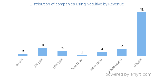Netuitive clients - distribution by company revenue