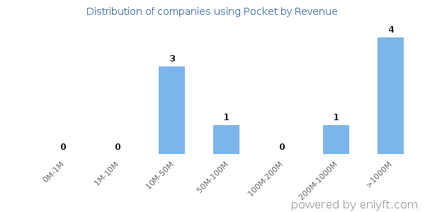 Pocket clients - distribution by company revenue