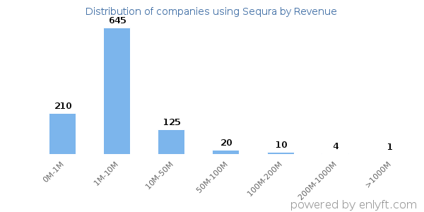 Sequra clients - distribution by company revenue