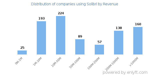 Solibri clients - distribution by company revenue