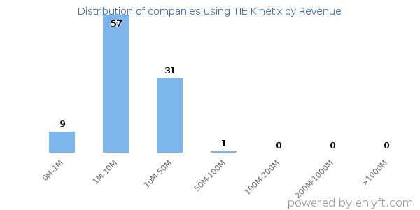 TIE Kinetix clients - distribution by company revenue